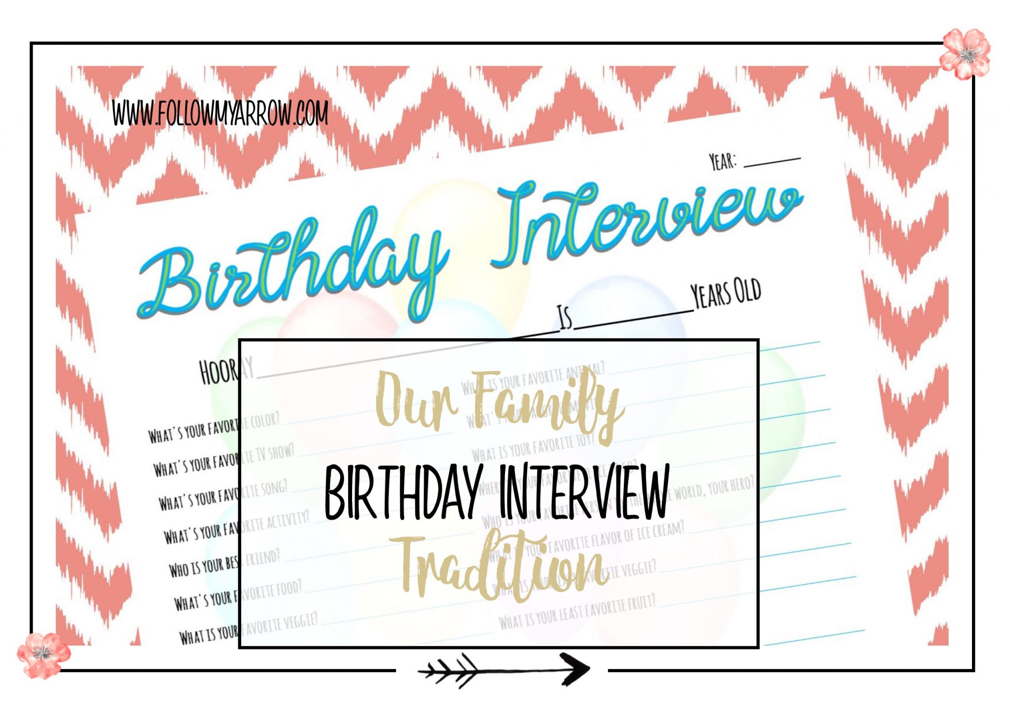 Birthday Interview Tradition to every year with your kids!