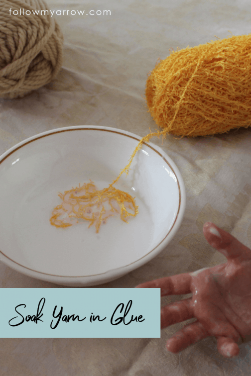 Easy Yarn Pumpkin Craft 4