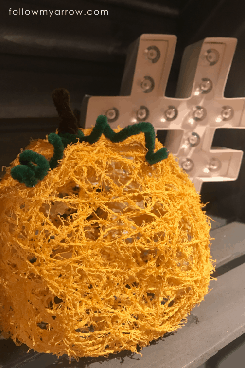 DIY Yarn Pumpkin Decor Craft 