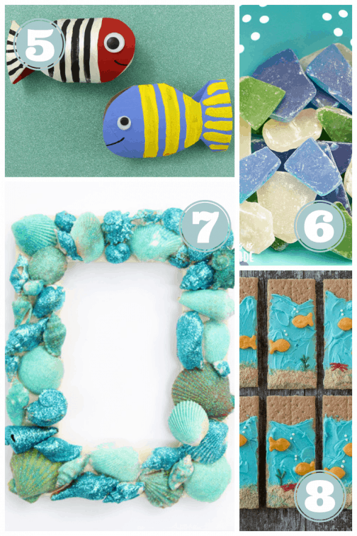 summer beach crafts and snacks - fish